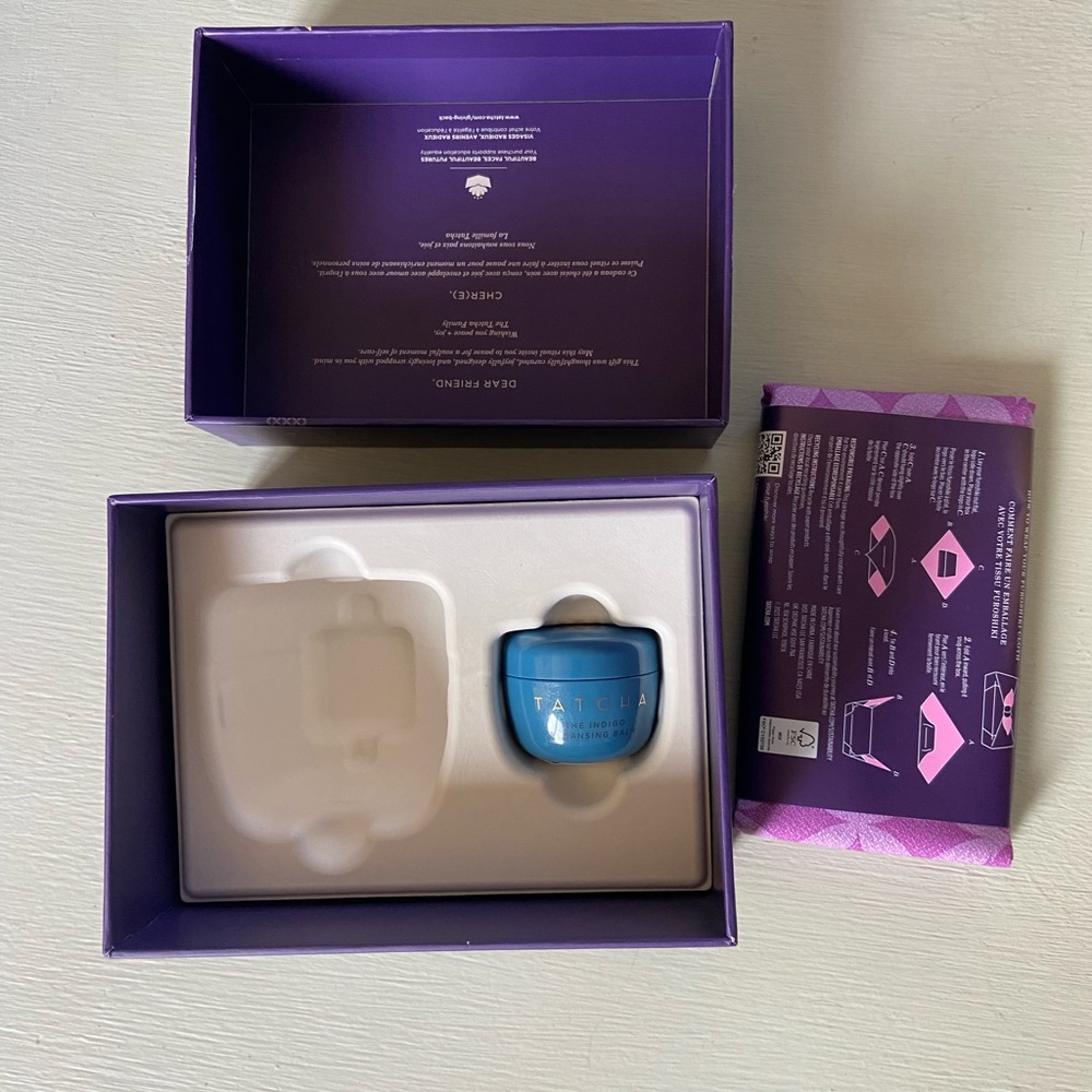 NWT Tatcha Japanese Indigo Cleanse + Furoshiki Cloth